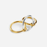 18K Yellow Gold Vermeil Tie-up Three Lovers Ring in Fine Silver  / CHARLOTTE CHESNAIS