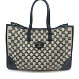 Black and White Monogram TRIOMPHE Horizontal Tote Bag / CELINE