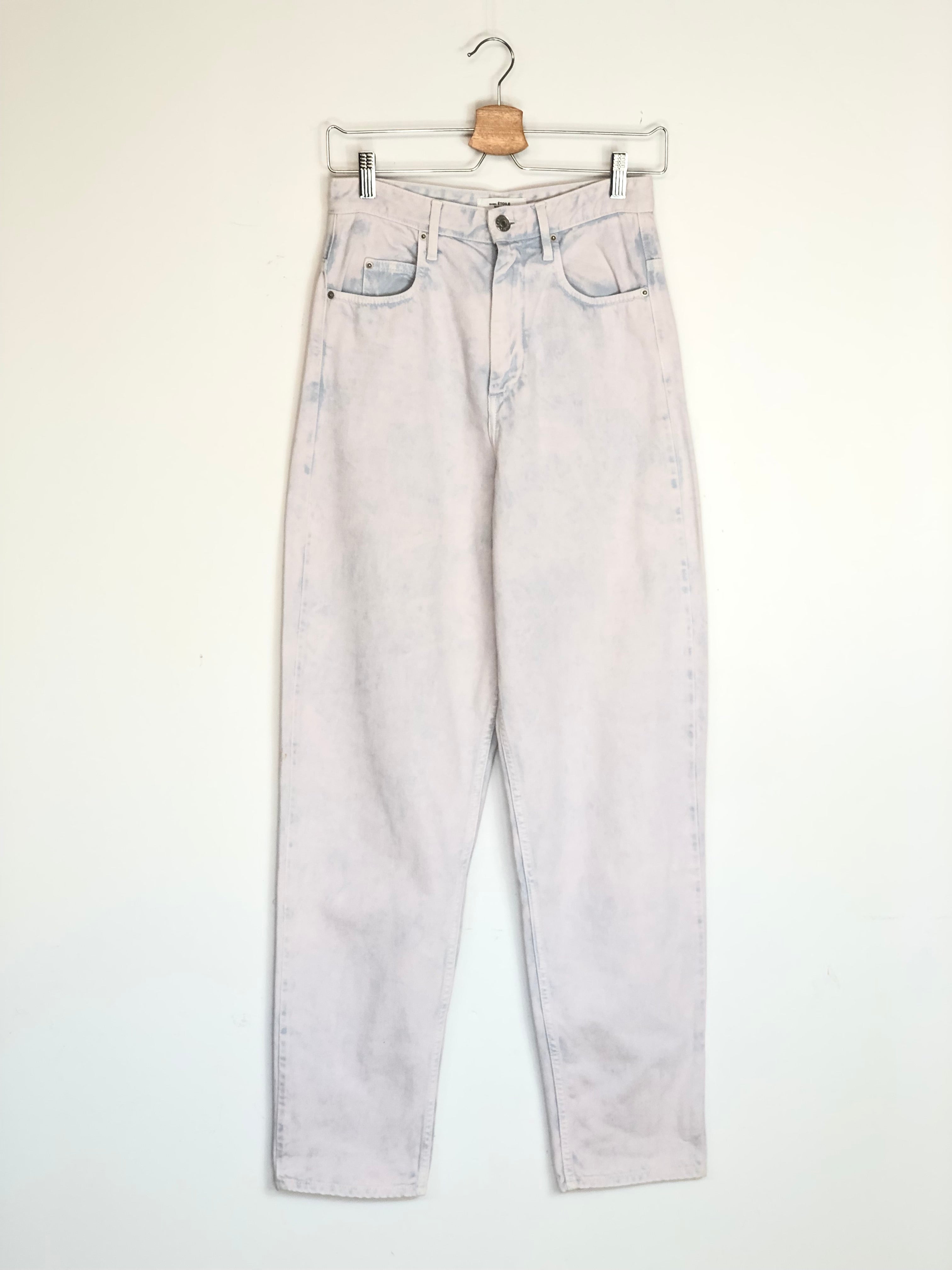 Acid Wash High-rise Straight-leg Jeans model CORSY ISABEL