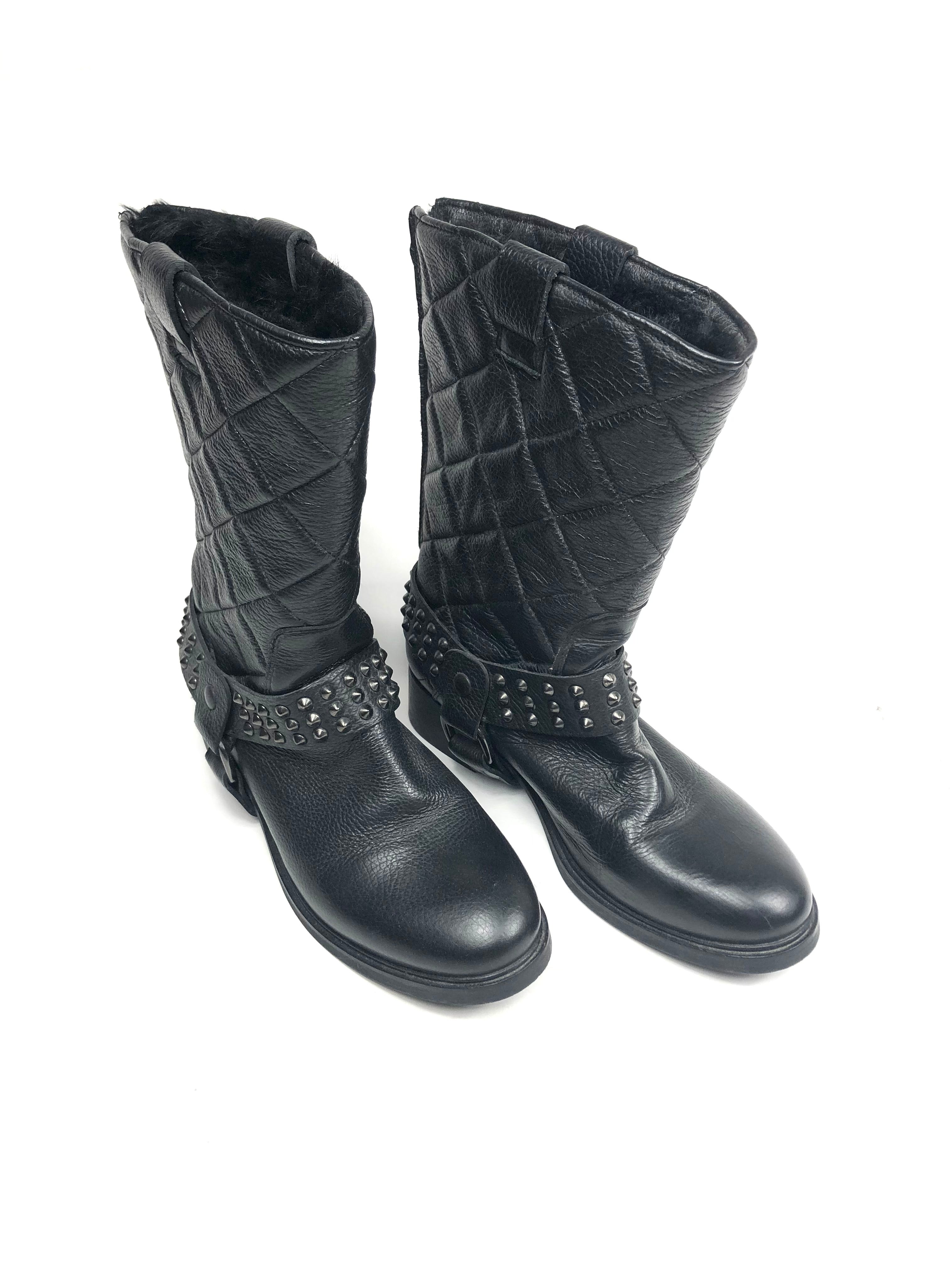 Black Biker Boots ZADIG VOLTAIRE Size 39 – La Suite - Main Image