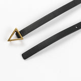 Black Slim Leather Belt / BOTTEGA VENETA - Length 80cm