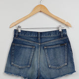 Blue Raw-Edge Denim Shorts / SAINT LAURENT - Size 28