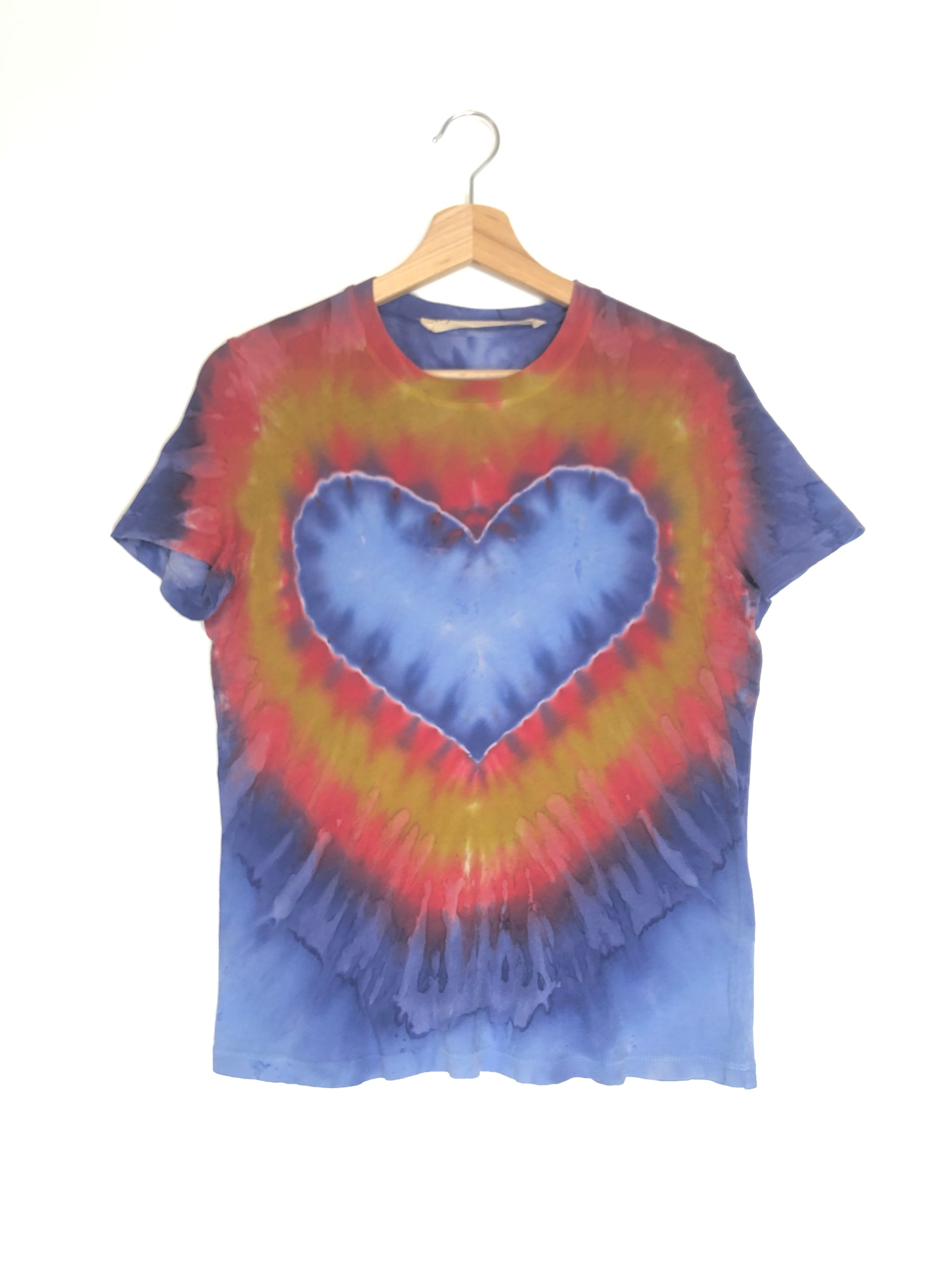Blue Tie-dye Heart T-shirt RAQUEL ALLEGRA Size – La Suite