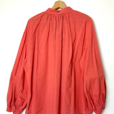Coral Pink Long Sleeves Tunic Blouse / JOHANNA PARIS - One Size