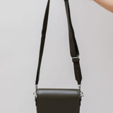 Dark Khaki Small Besace Strap Triomphe in Supple Natural Calfskin Crossbody Bag / CELINE