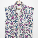 Ecru Printed Puffer Jacket with Removable Long Sleeves - model JANISSAE / ISABEL MARANT - Size 38