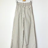 Off-white Wide Pants with Blue Stripes / MARGOT