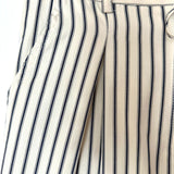 Off-white Wide Pants with Blue Stripes / MARGOT