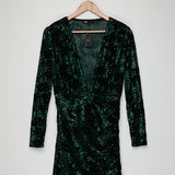 Green Sequined Mini Dress - model RILETIE / MAJE - Size 38