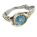 Legacy Blue Agate Eclipse Plated Stainless Steel Watch / TIMES X JACQUIE AICHE - Size 36mm
