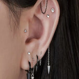Double Chain Drape with White and Sleek Black Gold / MARIA TASH