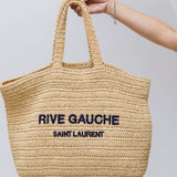 Natural Soft Raffia Rive Gauche Tote Bag / SAINT LAURENT