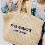 Natural Soft Raffia Rive Gauche Tote Bag / SAINT LAURENT
