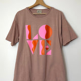 Old Pink T-shirt "LOVE" / JOHANNA PARIS - One Size