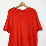 Orange Linen T-shirt / MARGOT - One Size