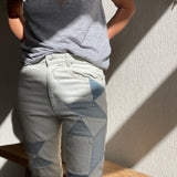 Patchwork High-rise Slim-leg Pants - model LEA / ISABEL MARANT ETOILE - Size 34