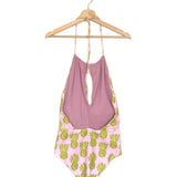 Pink and Yellow ESTHER Printed Halterneck Swimsuit  / LA DOUBLE J - Size M