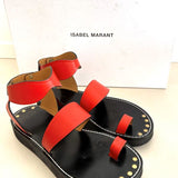 Red Leather Sandals - model JOLDA / ISABEL MARANT ETOILE - Size 37