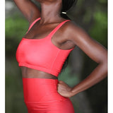 Red Sports Tank Top Bra - model ALEX / LUZ. COLLECTIONS