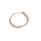 14k Yellow Gold Clicker Hoop with diamonds - 20mm / JUULS & KARATS