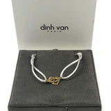 18-carat Yellow Gold Double Heart R9 Cord Bracelet / DINH VAN - One Size
