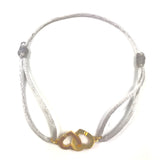 18-carat Yellow Gold Double Heart R9 Cord Bracelet / DINH VAN - One Size