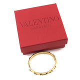 18K Gold Plated Finish Rockstud Bangle Bracelet / VALENTINO - Size S