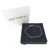 18K Yellow Gold Baby Pink Classic GIGI Beaded Bracelet / GIGI CLOZEAU - Size 17 cm