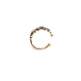 7 Solitares Earcuff in 14K Rose Gold and Champagne Brilliants Diamonds / KISMET by MILKA