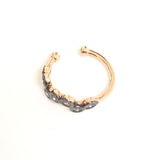 7 Solitares Earcuff in 14K Rose Gold and Champagne Brilliants Diamonds / KISMET by MILKA