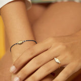 925 Silver Plated with 24k Gold Faceted White Sapphires MILTE Bracelet / DOROTHEE SAUSSET