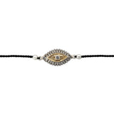 925 Silver Plated with 24k Gold Faceted White Sapphires MILTE Bracelet / DOROTHEE SAUSSET