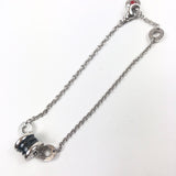 925 Sterling Silver and Black Ceramic Save The Children Bracelet / BVLGARI - Size S/M