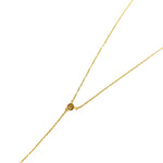 Gold necklace on a white background