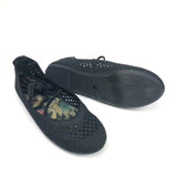 Black Mesh Cotton Ballerines - model POEME / CHRISTIAN DIOR - Size 37