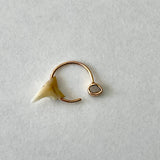18K Rose Gold Earring with Baby Shark Tooth / DESZO by SARA BELTRAN