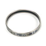 Grey Silver Logo Bangle / HERMES