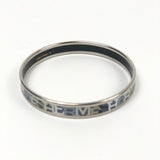 Grey Silver Logo Bangle / HERMES