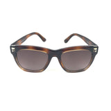 Tortoise Shell Acetate Square Frame Rockstud Sunglasses / VALENTINO