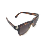Tortoise Shell Acetate Square Frame Rockstud Sunglasses / VALENTINO