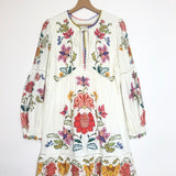 Off-white Floral Insects Mini Dress / FARM RIO - Size M