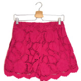Fuchsia Pink LANNICK English Embroidered Shorts / MAJE - Size 38