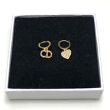 Gold Plated Mini Charm Earrings / DIOR