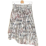 Silver WOPEVI Lurex Silk-blend Asymmetric Skirt / IRO - Size 36