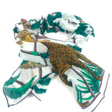 Multicolor PARADISIO Tropical Print Cotton Scarf / INOUI EDITIONS