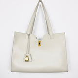 Light Grey/White Smooth Calfskin Soft 16 Cabas / CELINE