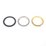 Plated Zircon Tiny Rings