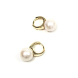 FAVORITE Gold Plated Alloy Natural Pearls Earrings