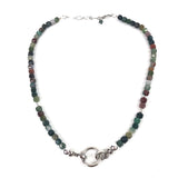 Green Agate with Locker Necklace