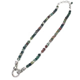 Green Agate with Locker Necklace